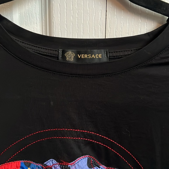 Versace Jeans couture black Medusa head embroidered logo classic t-shirt cotton - Picture 3 of 6